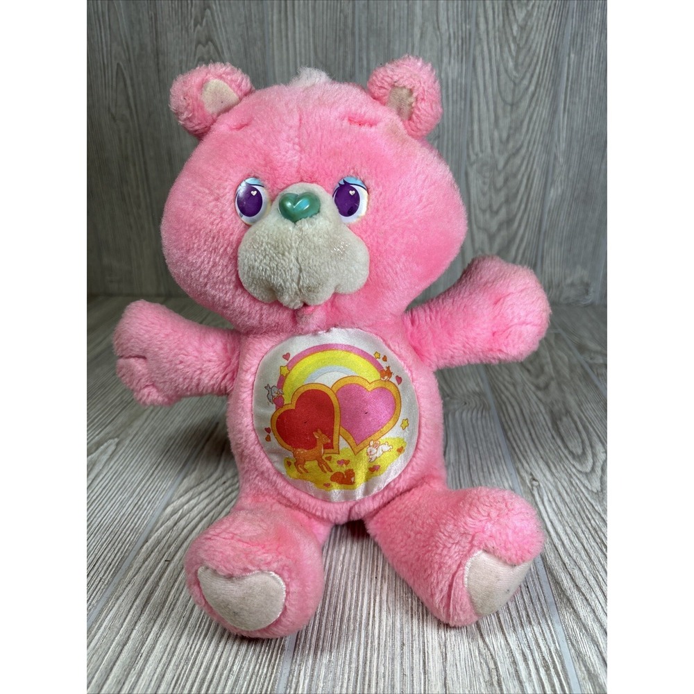 Kenner Care Bears Environmental Love a Lot Bear Plush 12" Pink Vtg 1991‎ No Tag